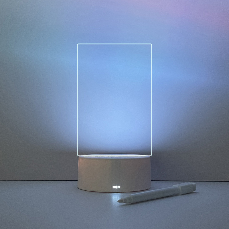 Tablero de notas transparente colorido, pizarra borrable para mensajes, pizarra pequeña para uso doméstico, tablero de notas para escritorio de oficina, tablero de escritura creativa.