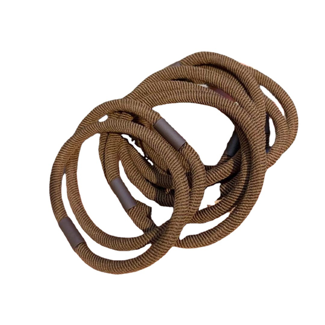 Corea del Sur Dongdaemun mismo color elástico grueso banda de goma ins banda de pelo chica Linda cuerda de pelo del todo-fósforo bola cuerda de pelo