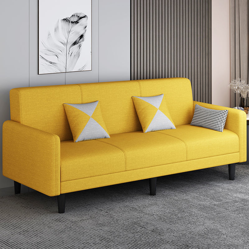 Bright yellow (linen) / Double seat - total length including armrests 1.4m : without pillow
