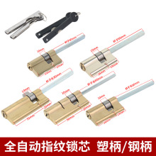 通用家用指纹锁锁芯钥匙电子锁芯C级叶片防盗全自动智能锁锁芯