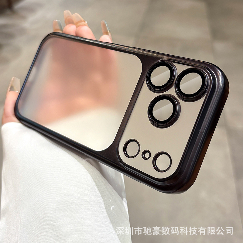 适用iPhone17promax原机磨砂电镀手机壳苹果16全包防摔PC保护套14|undefined