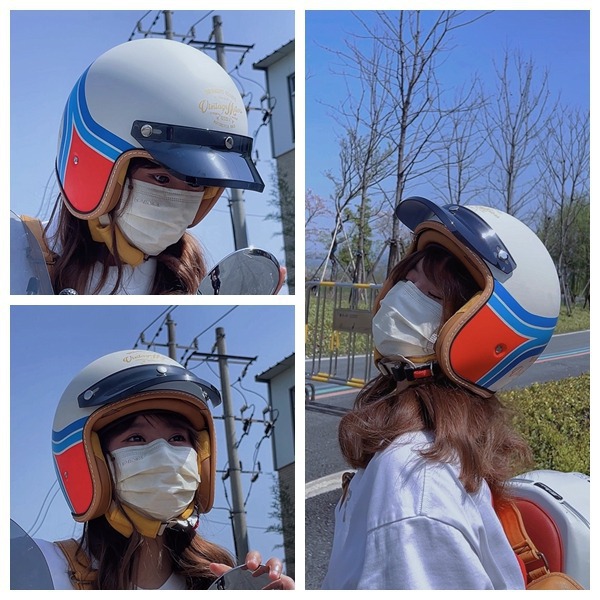 Vintage Motorcycle Helmet for Foreign Trade, 3/4 Helmet, Cross-Border Motorcycle/Electric Vehicle Half Helmet with Built-In Visor, 3C Dropshipping
