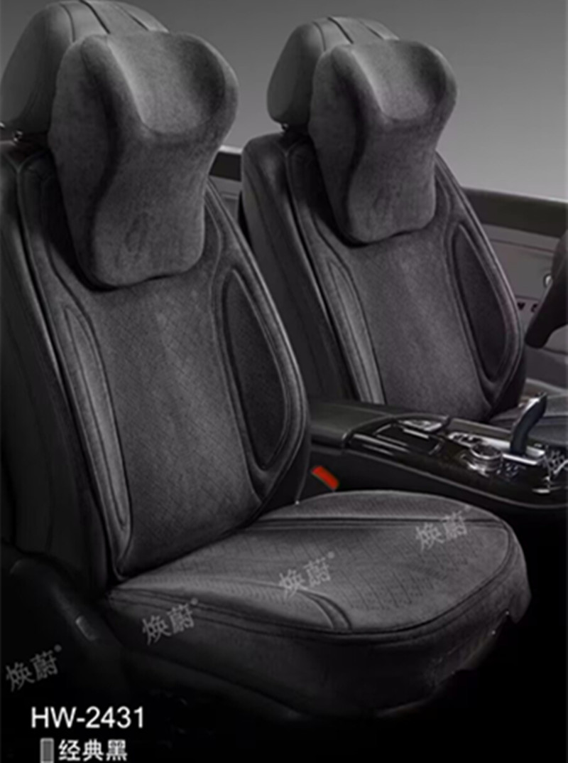 Saddle Pad — Universal Seat cushion, seat cover - 5-seat-carbon-black-with-large-headrest