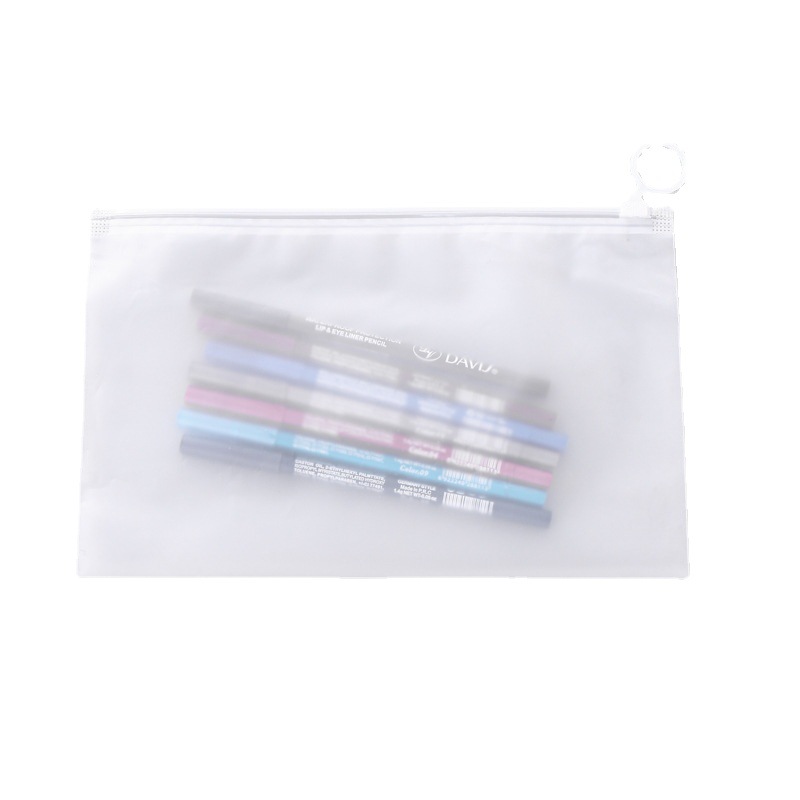 Spot joyería de belleza bolsa de anillo de tracción de PE esmerilado anillo transparente con cremallera bolsa de almacenamiento de embalaje de viaje bolsa con cierre