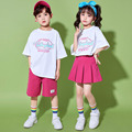 六一儿童啦啦队团体合唱舞蹈演出小学生运动会宽松T恤表演服装夏