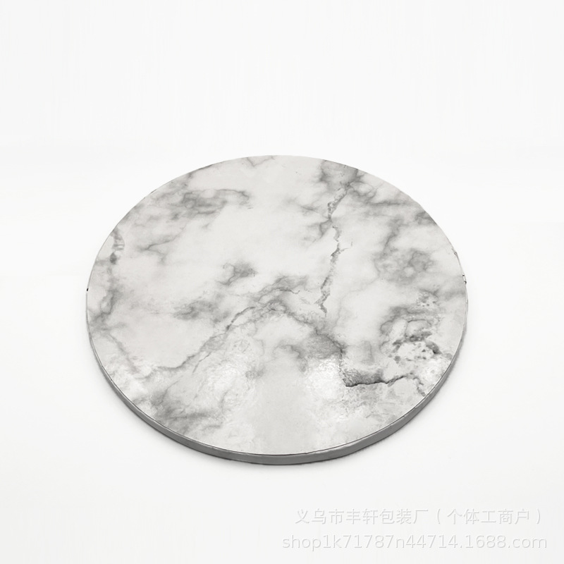 Fábrica directa bandeja redonda placa de transferencia mármol mapa de panal de papel 10 pulgadas pastel estampado pastel estampado pastel estampado