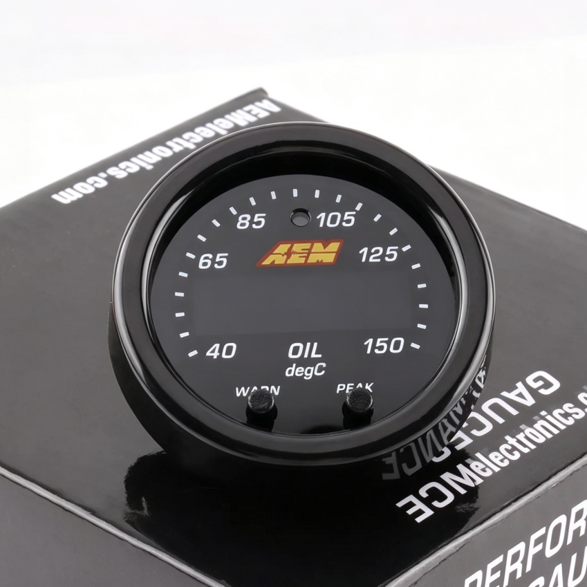 AEM Car Modification Instrument Air-Fuel Ratio Gauge with Sensor Set Turbocharger Water Temperature Oil Pressure Voltage