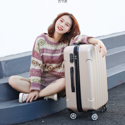 Pull-along suitcase women's combination lock leather suitcase 20 inches 24 inches men's wheeled travel carry-on case factory one piece