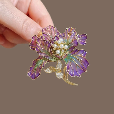Flower Brooch High-grade Brushed: Yaxa sancaqları