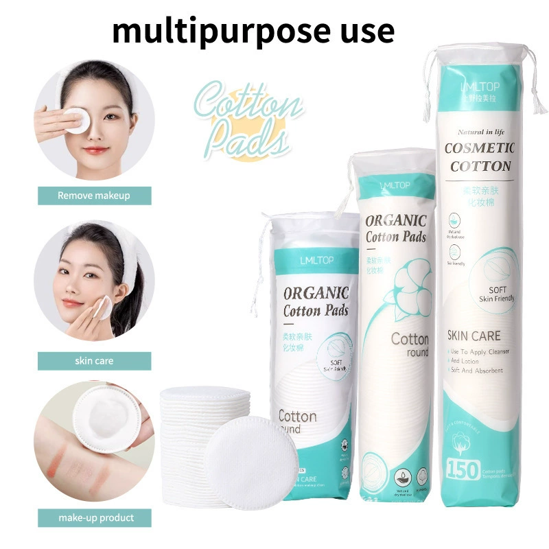 LMLTOP 150/100 шт утолщённые круглые косметические ватные диски SY430