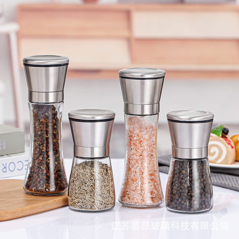 Fábrica al por mayor 304 molinillo de acero inoxidable cocina suministros pimienta molinillo de polvo amoladora manual