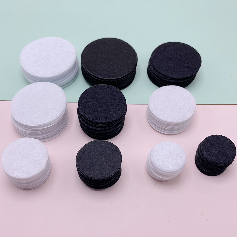 DIY jewelry accessories 2 3 4cm felt cloth round bottom round piece handmade flower black and white round low flower support stickers DIY jewelry accessories 2 3 4cm felt cloth round bottom round piece handmade flower black and white round low flower support stickers