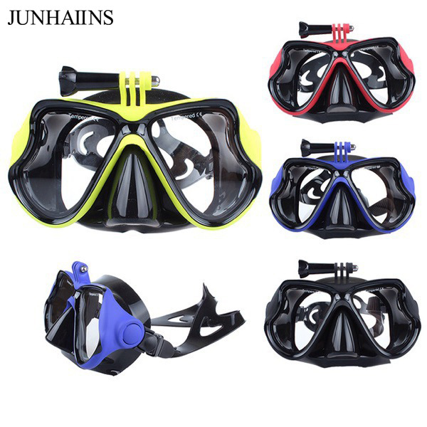 Large-Frame Unisex Snorkeling Mask Silicone Waterproof Anti-Fog Equipment Adult Diving Goggles with Camera for Freediving