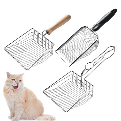Factory direct supply metal cat litter shovel pet supplies cat poop shovel bentonite cat litter shovel cleaning tool