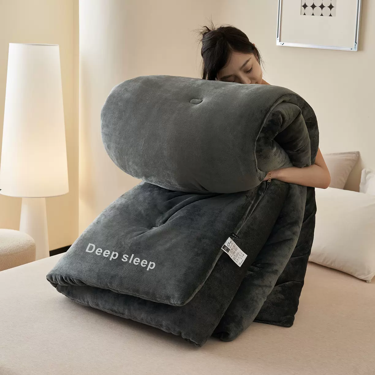 牛奶绒被子冬季棉被被芯冬天羊羔绒宿舍冬被加厚保暖10斤2025新款