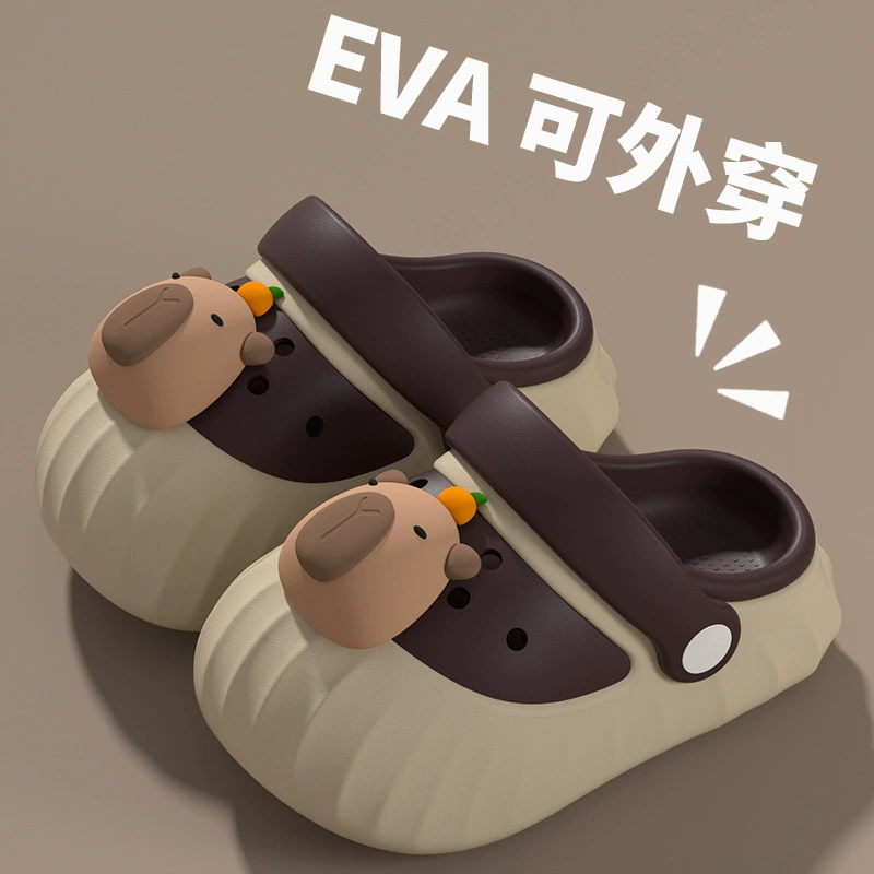 Детские сабо Kapibala, тапочки для мальчиков, летняя верхняя одежда, детские нескользящие домашние домашние тапочки
