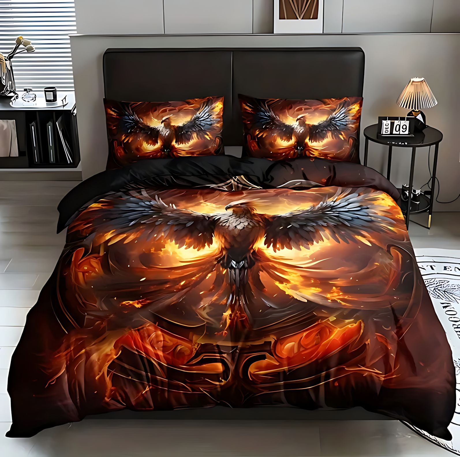 TUME / JIT Transfronterizo Textile Home Eagle tema impresión digital 3D edredón conjunto de ropa de cama fuente fabricante