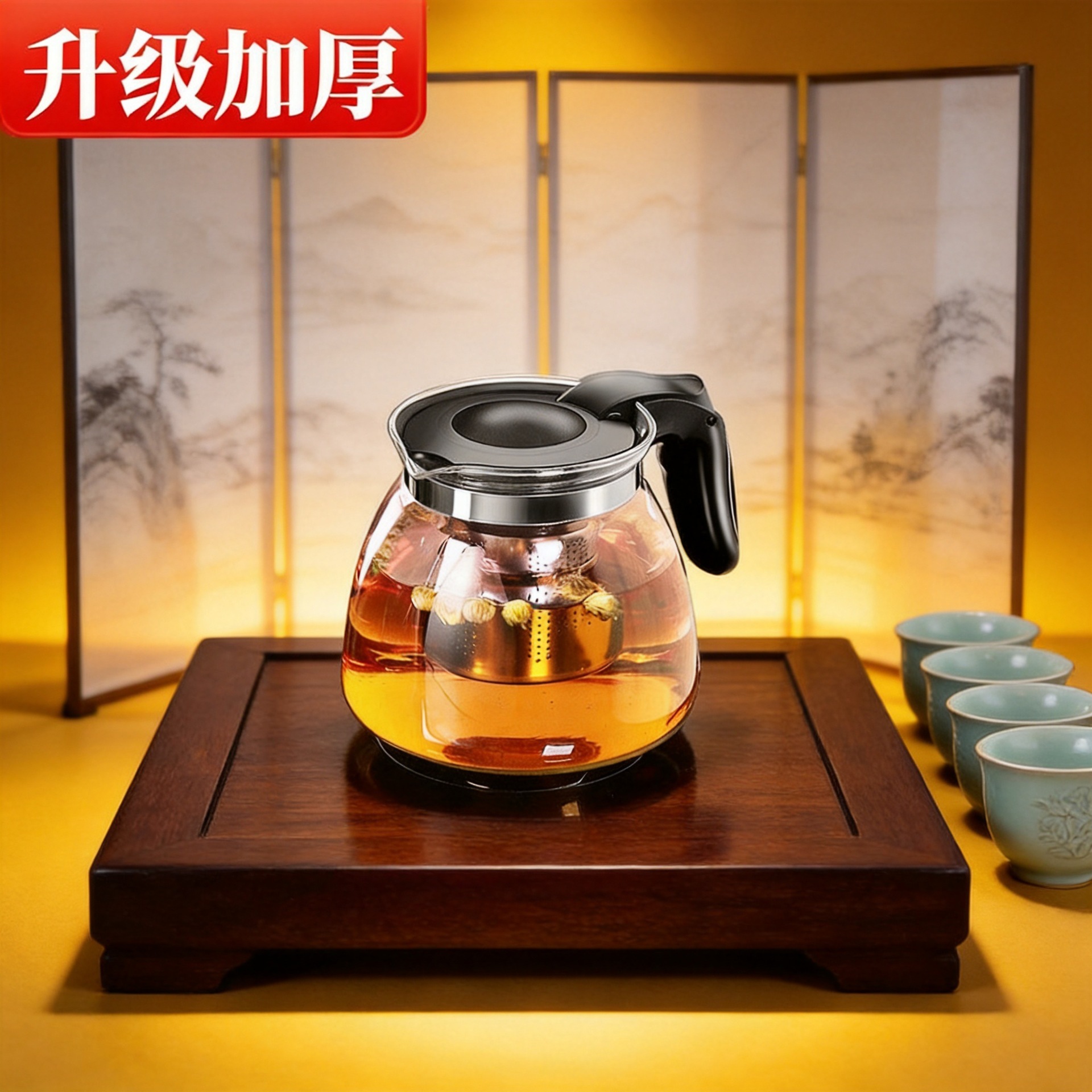 茶吧机通用水壶家用泡茶壶保温茶壶饮水机玻璃单壶耐高温茶具套装