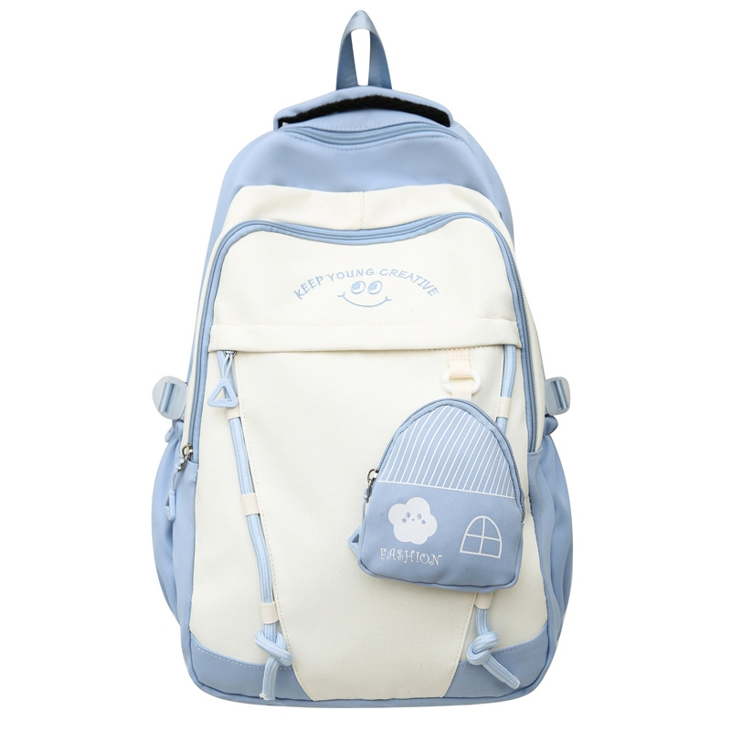 Bolsa escolar de estilo universitario para mujeres JAIYISTAR bolsa de hombro de gran capacidad de color colgante, bolsa de estudiantes ligera y de alto valor.