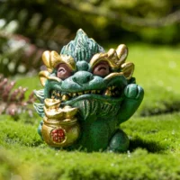 Заводской зеленый песчаник цвета золота, украшение Lucky Beast, настольная мебель, домашний кабинет, вход, ландшафтный дизайн, китайские маленькие украшения