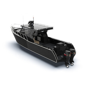 11m Black Jiashibao Aluminum Alloy Fishing Boat Small Yacht Sea Cruise Boat Fishing Boat Speedboat Sea Fishing Boat Aluminum Boat
