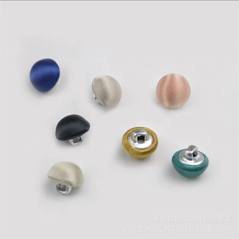 Satin Satin Glossy Mushroom Button Shirt Cheongsam dress Dance Costume Silk Shirt Button Button