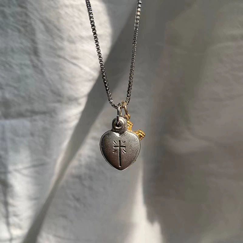 Кулон-подвеска LOVECROSS Taoxin, сердечный крестовый талисман, винтажный мотив римского креста, лёгкий 5 г