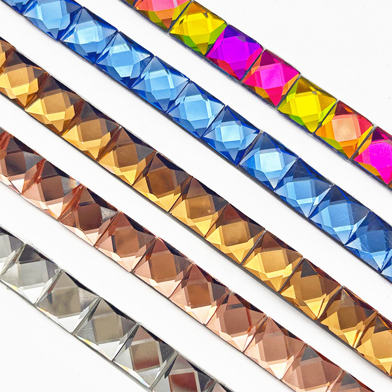 Pegatinas de diamantes de imitación tiras de diamantes autoadhesivas pegatinas de diamantes de cristal Hecho a mano creativo diy pedrería 3d parche de diamantes de imitación de fondo plano tridimensional