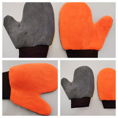 Thumb fiber car wash rag car wiping tool bear paw plush car wiping coral velvet dust removal cloth gloves wholesale