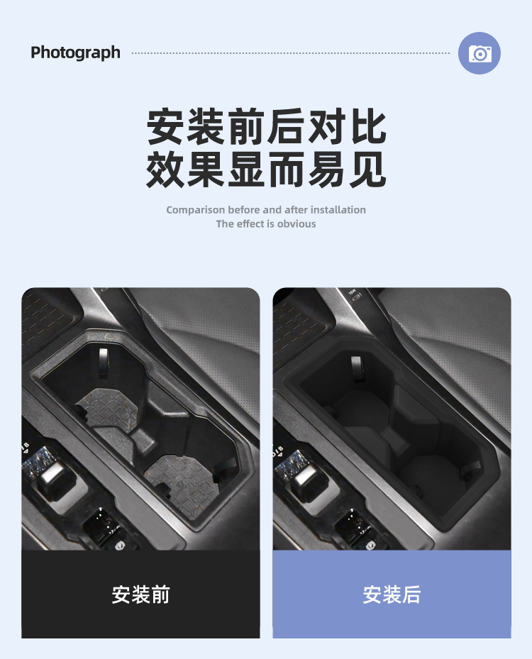 Suitable for 26 Models of Rav4, the Center Console Water Cup Holder, Wilanda Silicone Protective Anti-Slip Mat, Car-Specific Modification Products