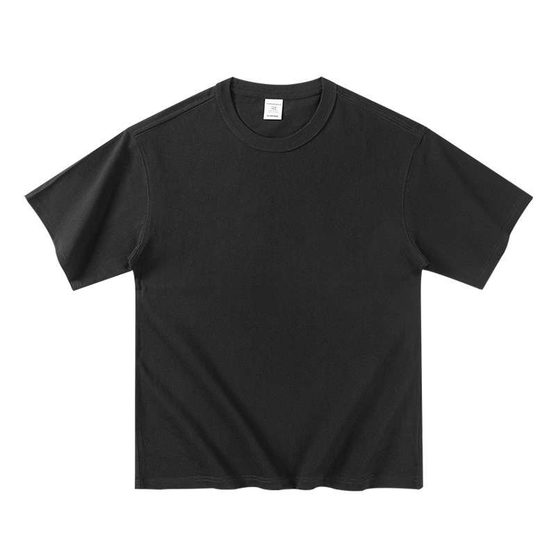 320 グラムヘビーウェイトアメリカンスモールネック Tシャツメンズピュアコットンルーズ半袖ラウンドネックボトリングシャツオフショルダーホワイトインナー|undefined
