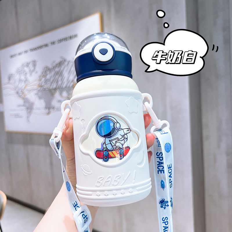 宇航员太空杯儿童保温杯316不锈钢吸管杯高颜值网红大容量大肚杯|undefined