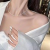 Silver necklace, advanced chain for key bag , 2022 collection, high-end, light luxury style