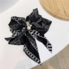 Hairgrip from pearl with bow, hair accessory, fashionable hairpins with tassels, Korean style, wholesale