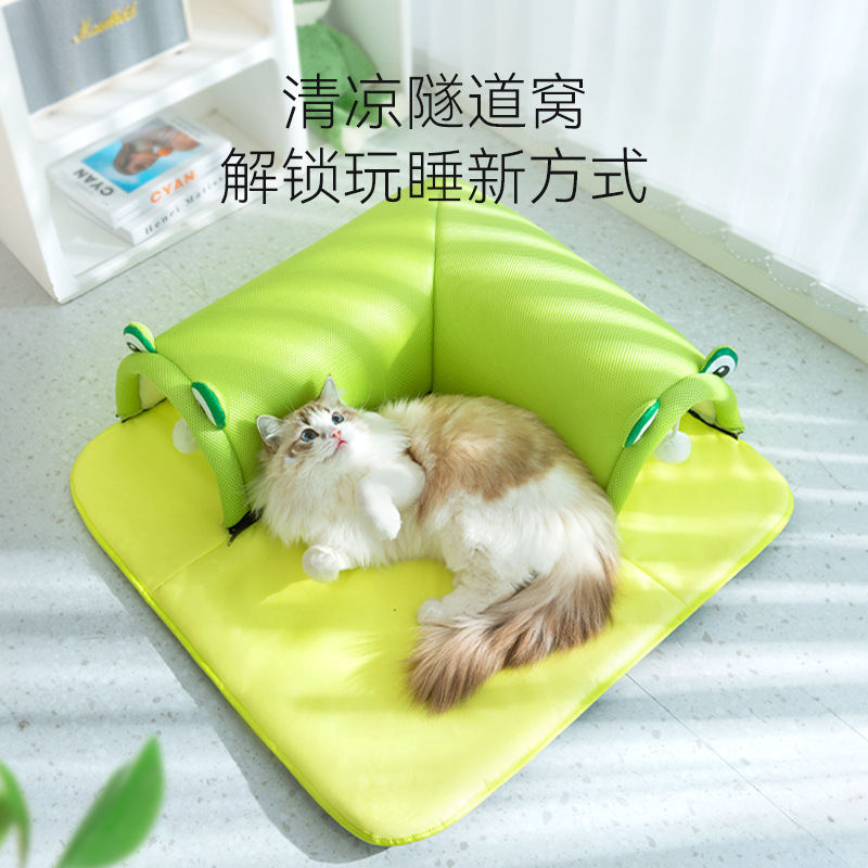 슈퍼 대형 더블 오픈 고양이 터널 고양이 둥지 코너 고양이 통로 사계절 유니버설 고양이 빌라 탈착식 및 빨 수있는 고양이 집 애완 동물 용품