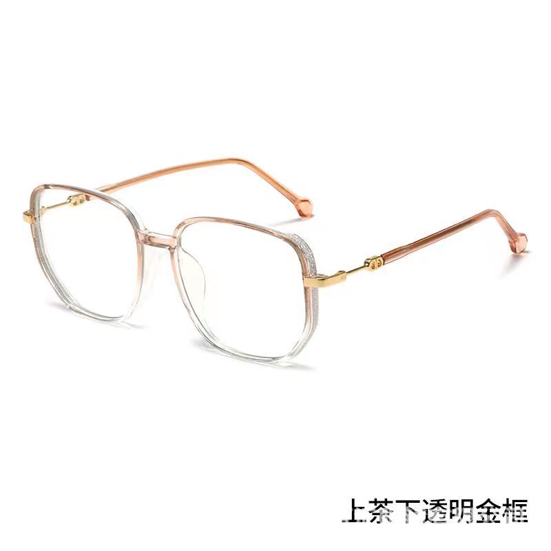 New Little Red Riding Book Same Style Glasses Frame Anti-blue Light Polygon Flat Mirror Big Face Slimming Plain Glasses 30102 New Little Red Riding Book Same Style Glasses Frame Anti-blue Light Polygon Flat Mirror Big Face Slimming Plain Glasses 30102