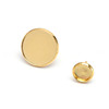 Golden earrings stainless steel, wholesale, 6-20mm, with gem, pink gold