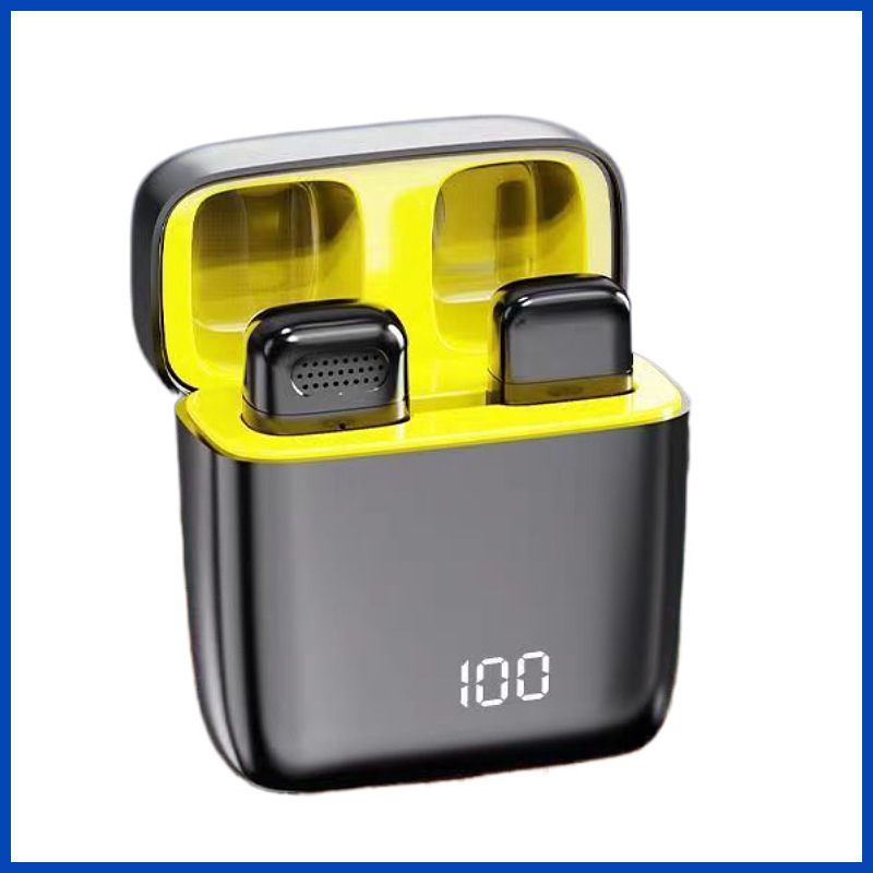 Clip de collar inalámbrico micrófono uno para dos teléfono móvil al aire libre micrófono vivo Bluetooth grabación radio reducción de ruido mini image 13