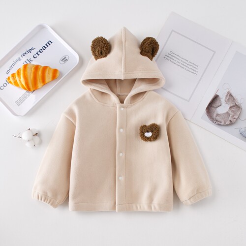 Children's Hooded Jacket Baby Cartoon Style 2025 Girls' Cartoon Spring and Autumn Season Puffer Jacket