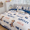 new pattern The bed Four piece suit Cotton pure cotton Twill sheet Quilt cover children Cartoon boy The bed Supplies Three