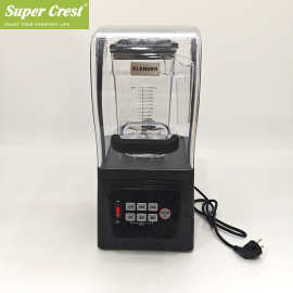 Super Crest沙冰机商用奶茶店料理机静音带罩碎冰机家用榨果汁机