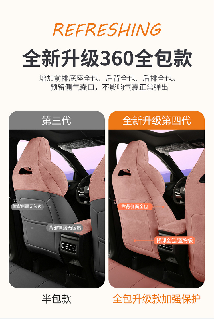 26 Models of Changan X5Plus Special Full-Cover Suede Saddle Pad Car Seat Covers, Universal for All Seasons, Rams Seat Covers