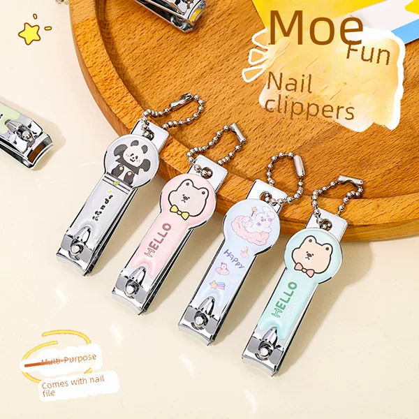 Cartoon Gel Dropping Nail Clipper Female Student Household Stainless Steel Portable Nail Clipper Nail Scissors Nail Clipper Single