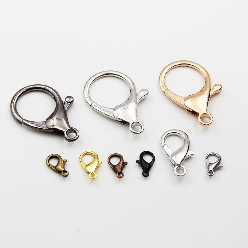 DIY в наличии многоцветный сплав с гальваническим покрытием, застежка-лобстер, металлические бусины, ювелирные аксессуары, соединенные застежкой-лобстером
