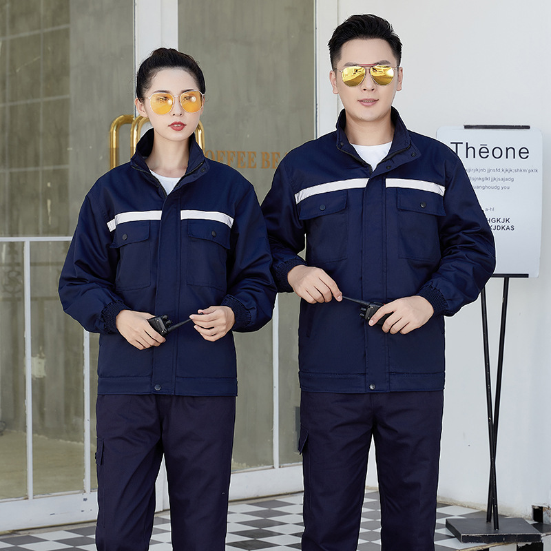 工作服摇粒绒春秋长袖男女汽修工程服工厂车间工装上衣劳保服定制|ms