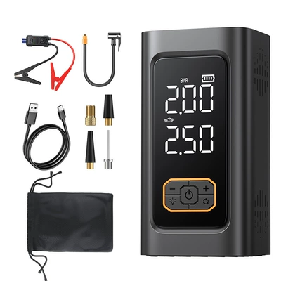 【N1】Cross-Border Car Emergency Jump Starter with Built-In Air Pump, Multifunctional Battery Booster for Jump-Starting Vehicles (Other Automotive Safety Supplies) - neutral-n1-6000mah-smart-clip-storage-bag