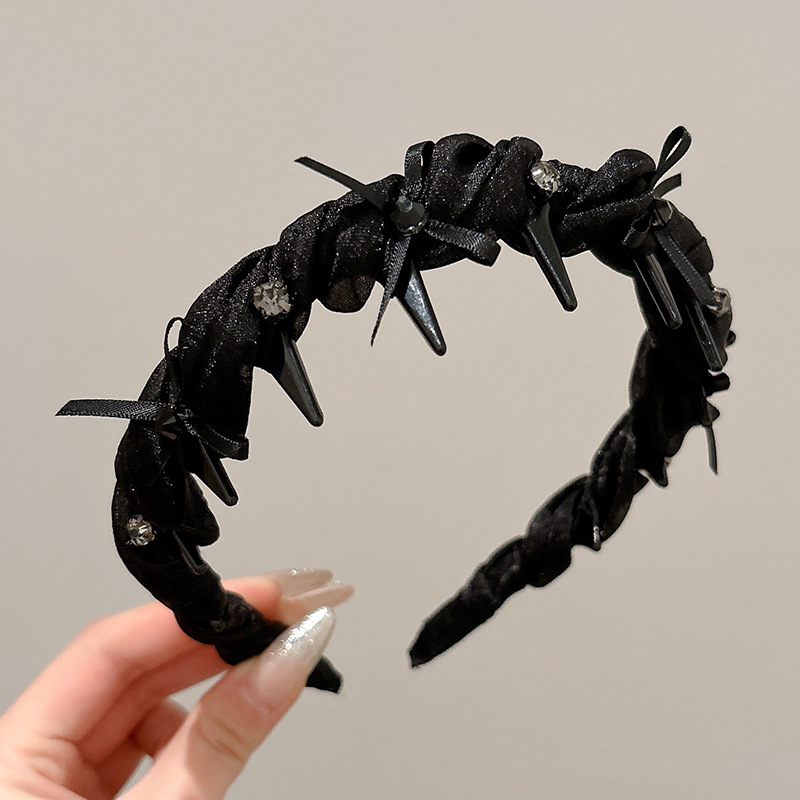 Diamond Louis París princesa banda de cabello 2025 nuevo pequeño viento fragante cráneo alto con dientes banda de cabello antideslizante tarjeta de cabello