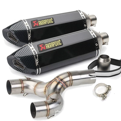 double exhaust Benali — Motorcycle exhaust pipe - double-out-h
