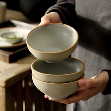 BVS7好看的碗米饭碗陶瓷碗沙拉碗烧烤店餐厅小碗餐具套装家用2023