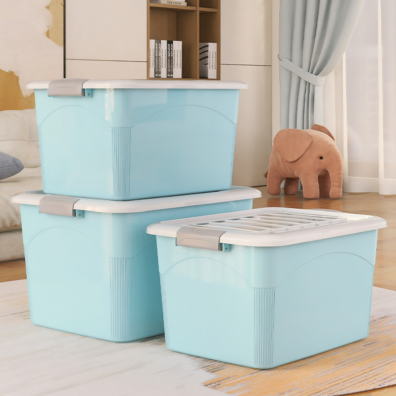 Large-Capacity Storage Box Plastic Extra-Large Toy Storage Box Quilt Storage Box Clothes Household Storage Box Basket